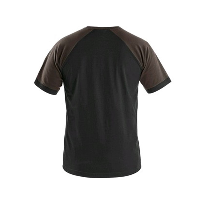 Majica OLIVER, kratki rokavi, črno-rjava