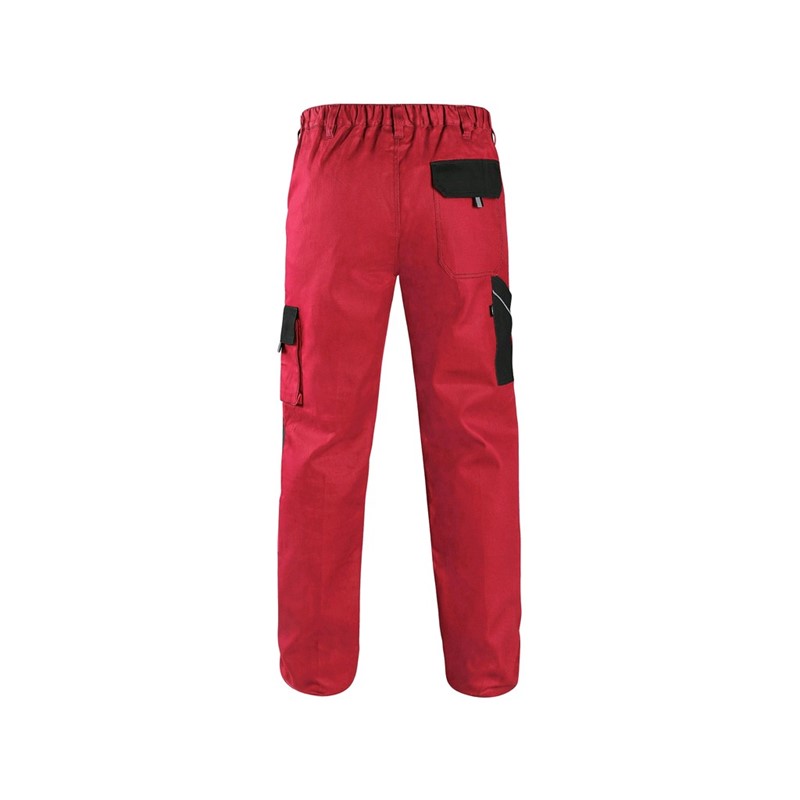 Delovne hlače CXS LUXY JOSEF, rdeče-črne