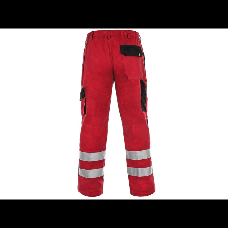 Delovne hlače CXS LUXY BRIGHT, rdeče-črne