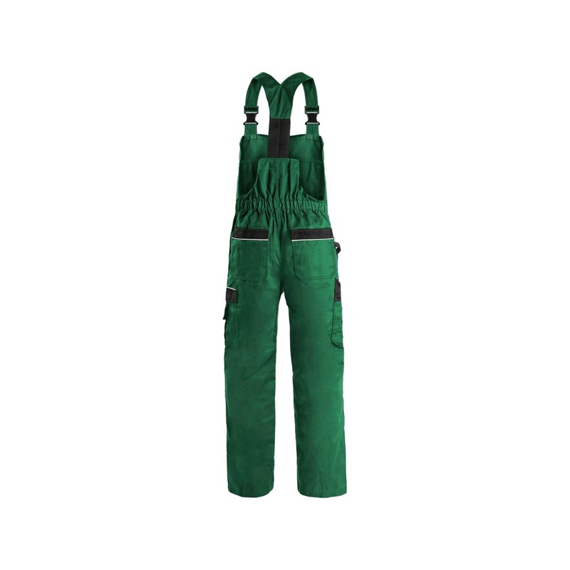 Delovne hlače z oprsnikom ORION KRYŠTOF, zeleno-črne