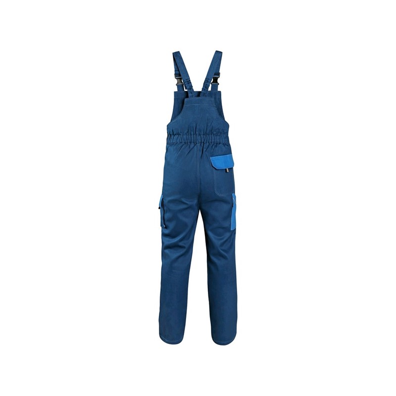 Delovne hlače z oprsnikom CXS LUXY ROBIN, moške, modro-modre