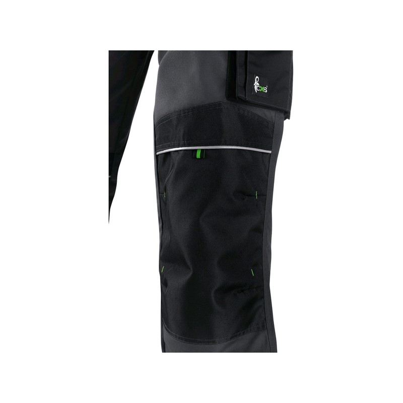 Delovne hlače z oprsnikom SIRIUS TRISTAN, podaljšane, moške, sivo-zelene