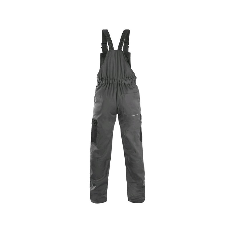 Delovne hlače z oprsnikom PHOENIX CRONOS, moške, sivo-črne