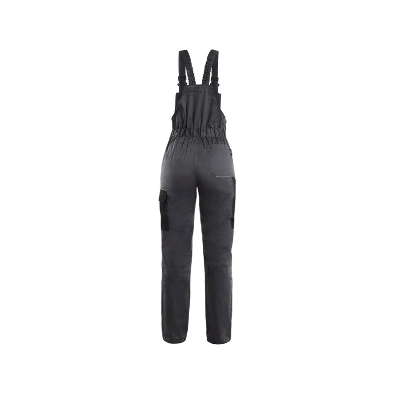 Delovne hlače z oprsnikom CXS PHOENIX HEKATE, ženske, sivo-črne