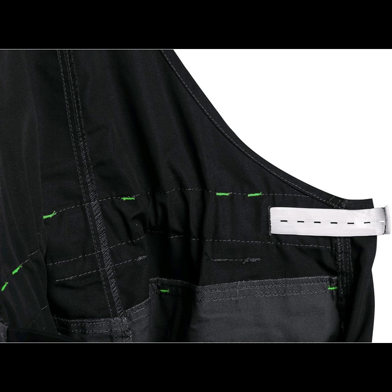 Delovne hlače z oprsnikom SIRIUS TRISTAN, moške, krajši model, sivo-zelene