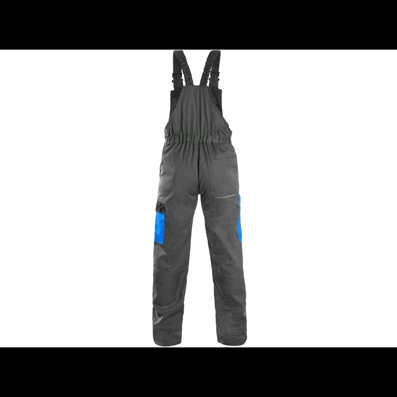 Trousers with bib CXS PHOENIX CRONOS, grey-blue, 170-176cm
