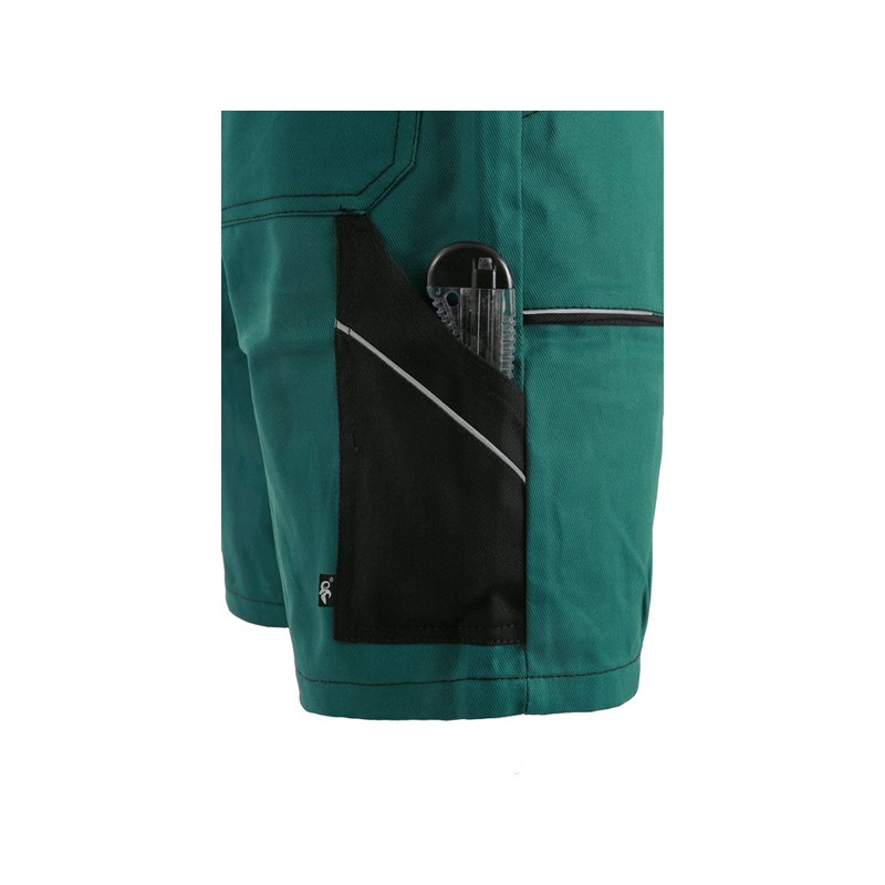 Delovne kratke hlače CXS LUXY TOMAŠ, moške, zeleno-črne