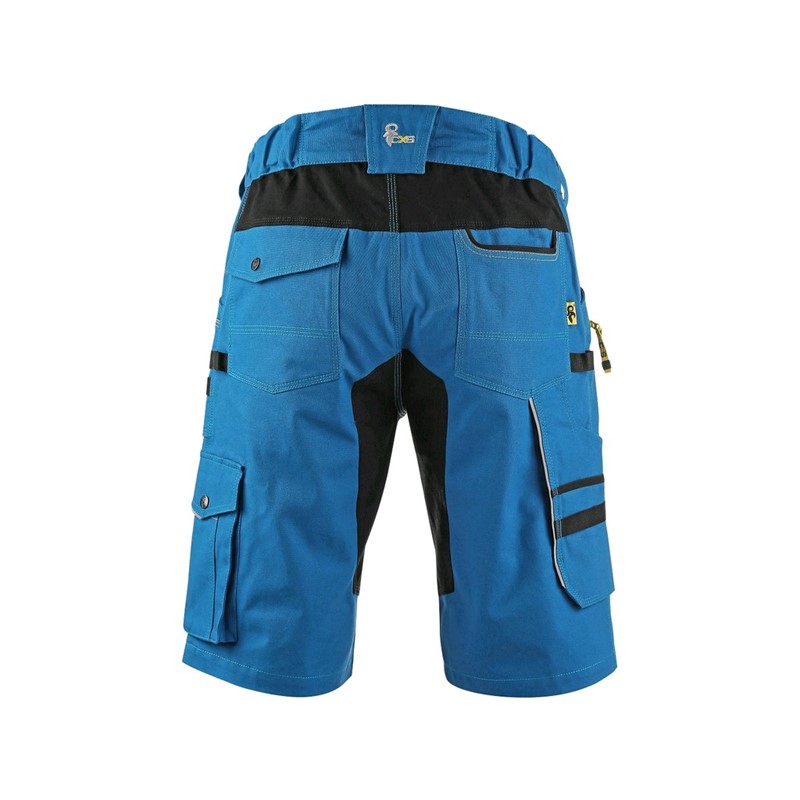 Delovne kratke hlače CXS STRETCH, moške svetlo modre-črne