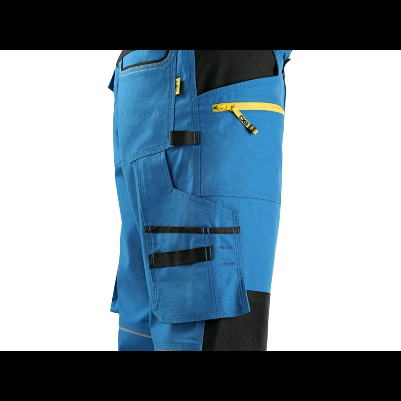 Delovne 3/4 kratke hlače CXS STRETCH, moške, svetlo modre-črna