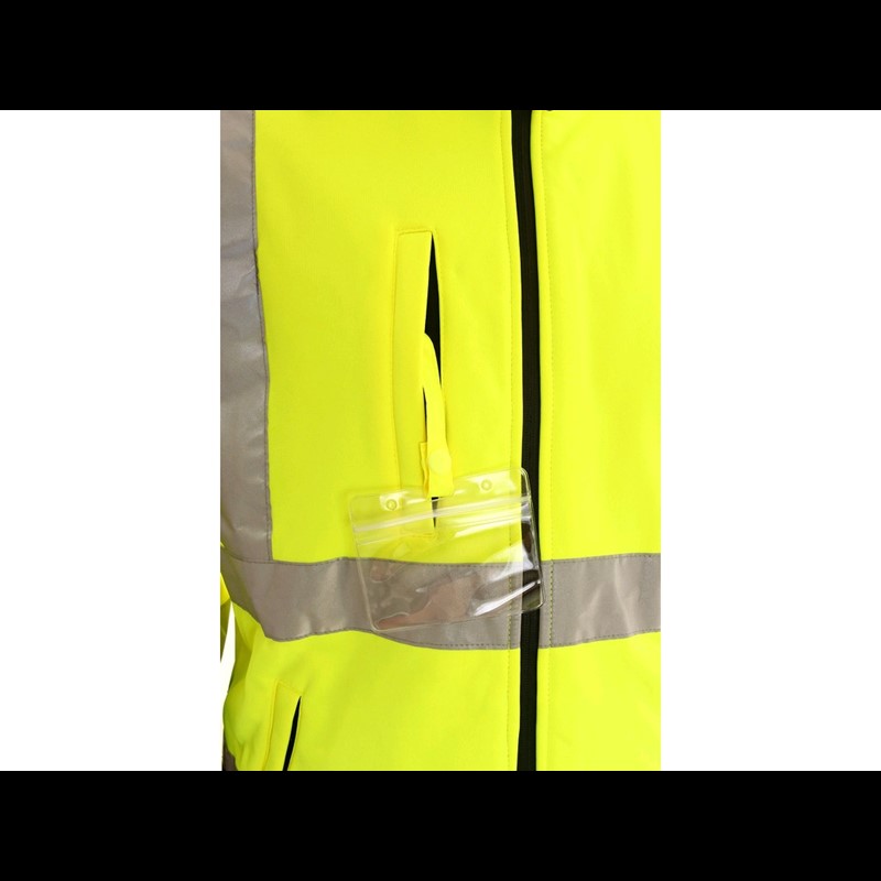 Odsevna softshell jakna DERBY, dobro vidna, moška, rumena