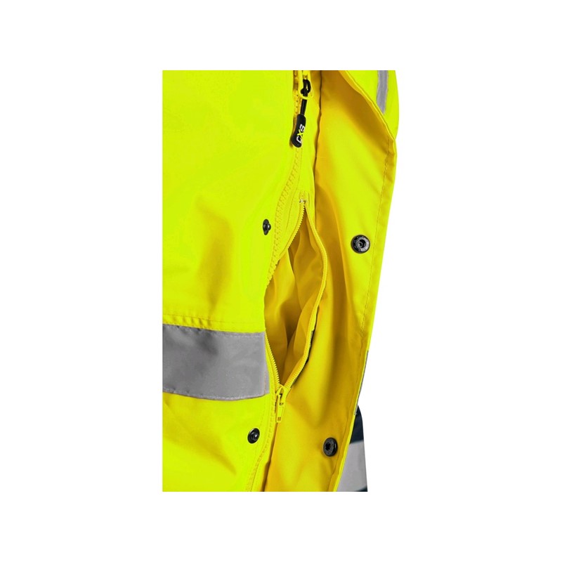Odsevna bunda OXFORD, dobro vidna, moška, rumeno-modra