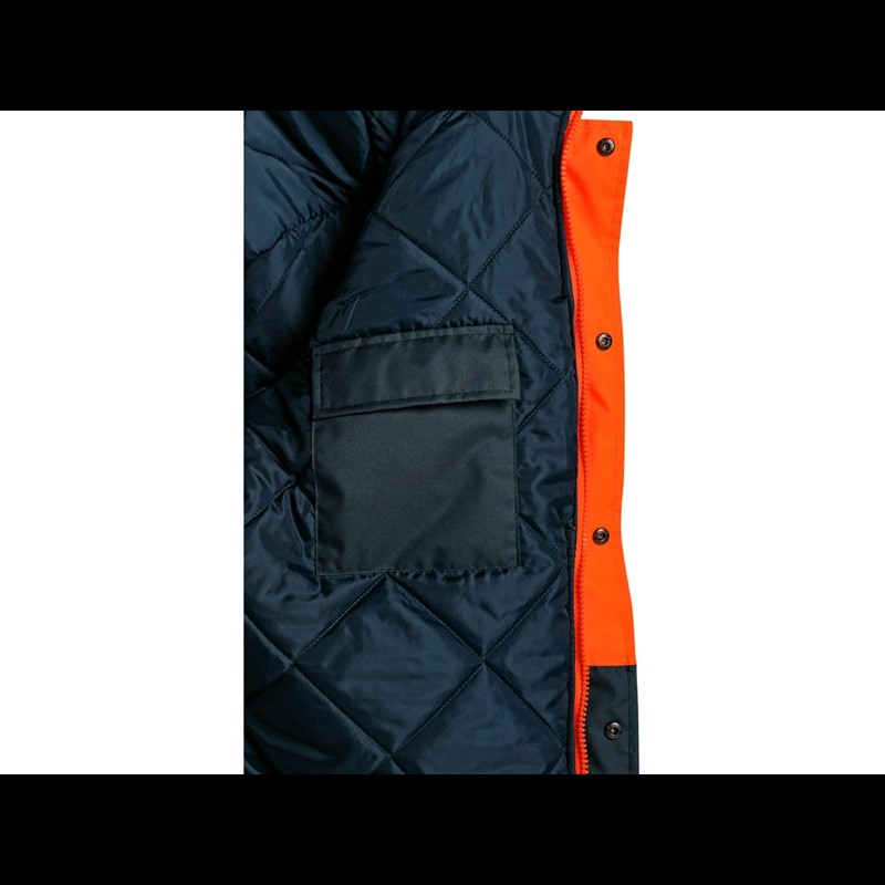 High visible jacket CXS OXFORD, padded, men´s, orange-blue