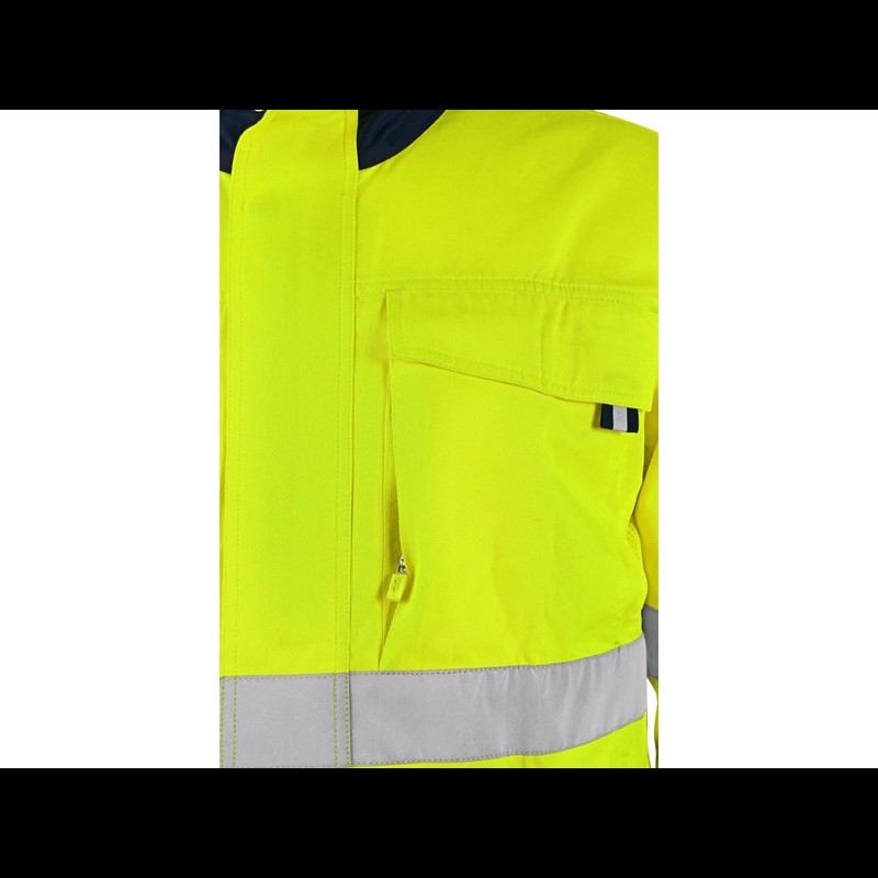 Odsevna jakna CXS HALIFAX, dobro vidna, moška, rumeno-modra