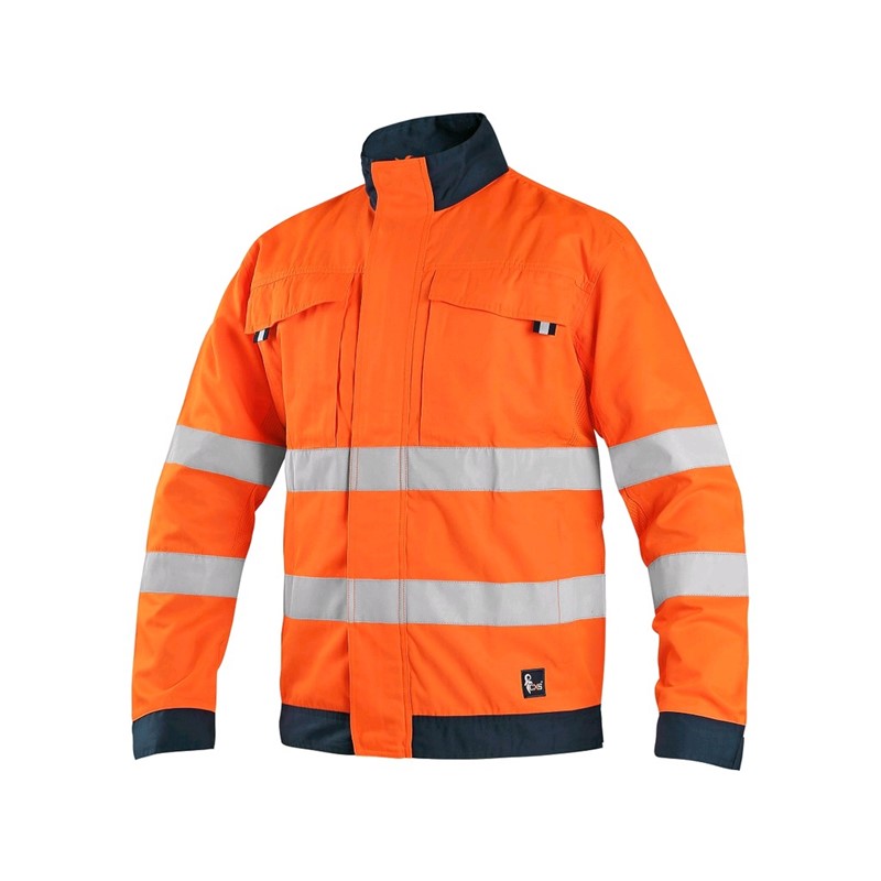 Odsevna jakna CXS HALIFAX, dobro vidna, moška, oranžno-modra