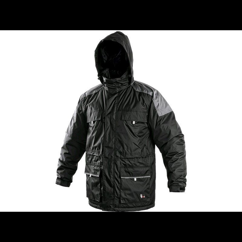 Podložena jakna FREMONT, zimska, moška, črno-siva