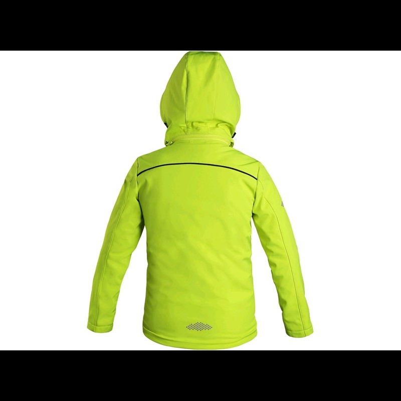Children ́s softshell jacket CXS DURHAM, black-yellow