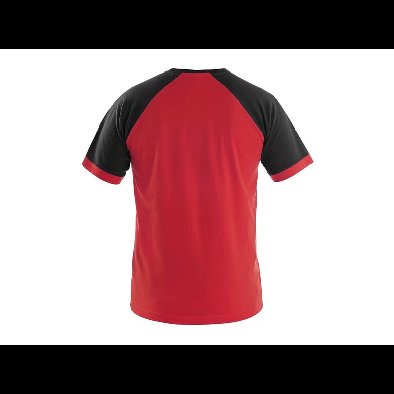 Majica OLIVER, kratki rokavi, rdeče-črna