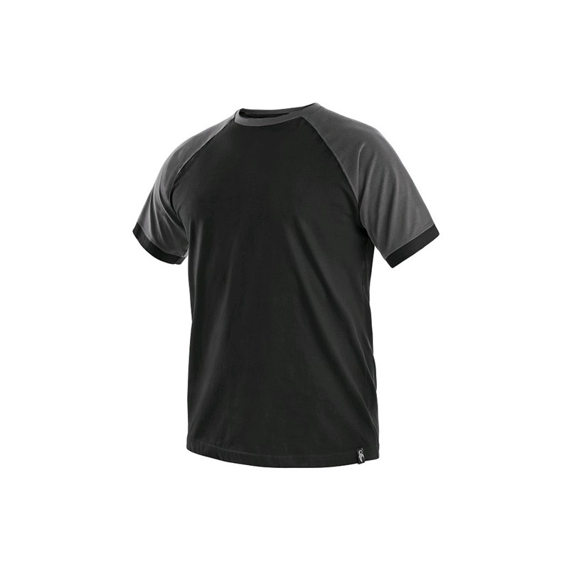 Majica OLIVER, s kratkimi rokavi, črno-siva