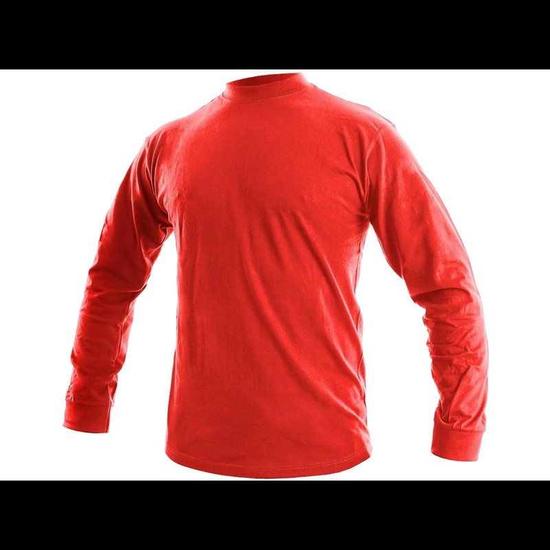 Moška majica z dolgimi rokavi PETR, rdeča