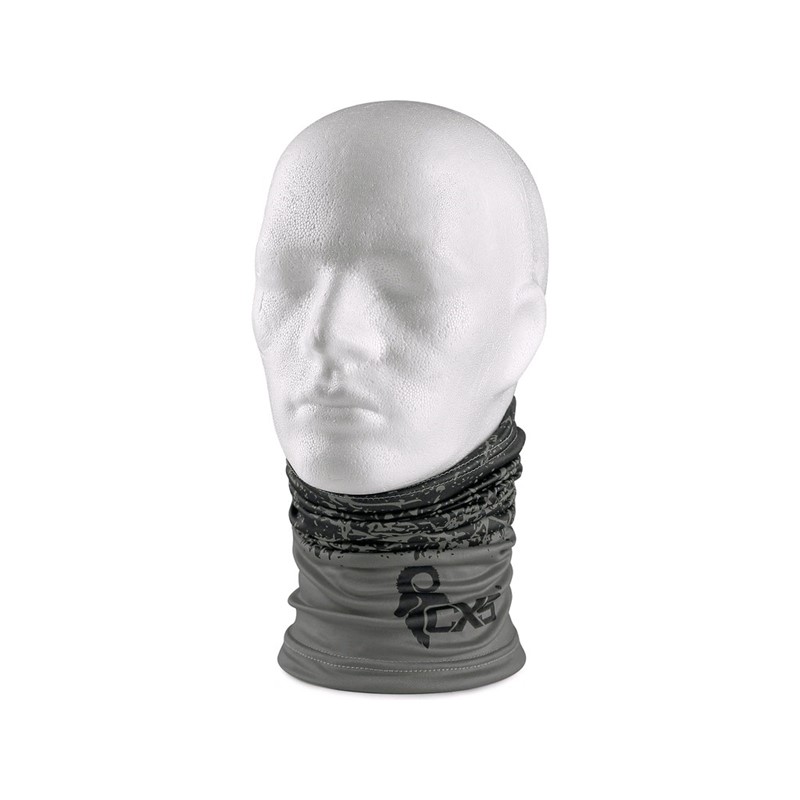 Multifunctional tubular scarf CXS LORY, 23x45, black - grey