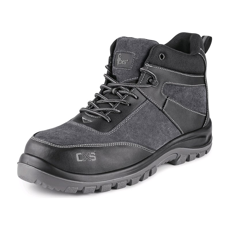 Delovni čevlji - delovni gležnjarji CXS PROFIT TOP S1P, črno-sivi