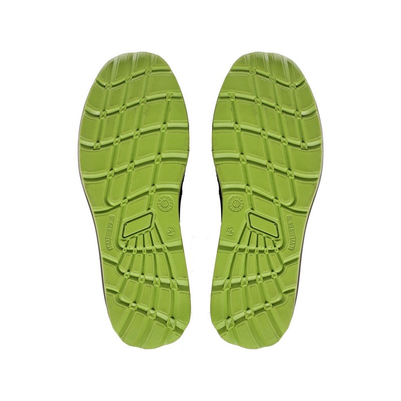 Nizki delovni čevlji CXS TEXLINE RAB S1, z jekleno kapico, črno-zeleni
