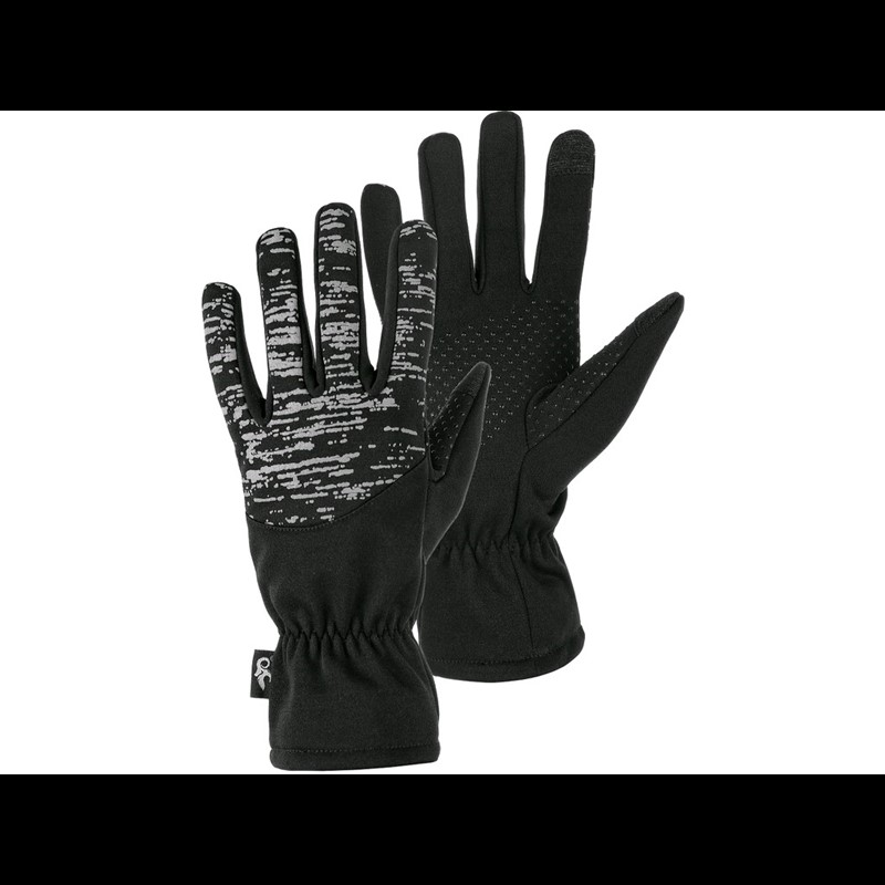 Winter gloves FREY, black,  with reflex printing